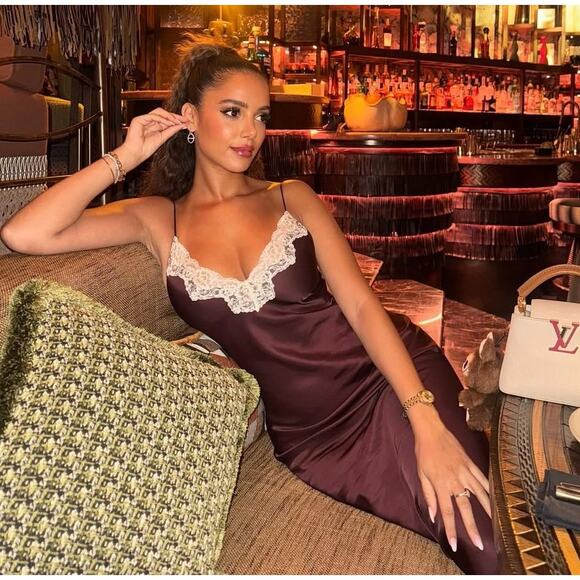 RARE!!! ZARA BLOGGER FAVE!!! Satin Effect Maxi Dress NWT - Picture 6 of 17